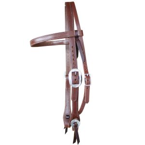 Dark Oil Browband Bridle – EZ Change Concho